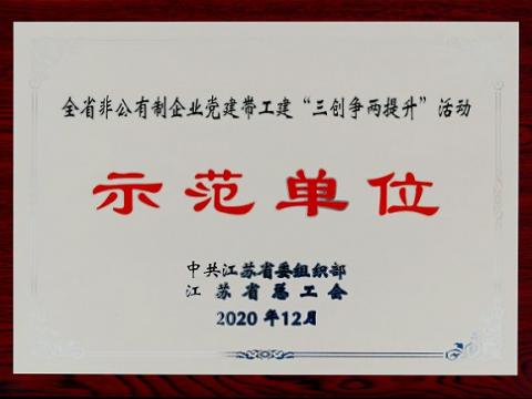 维多利亚老品牌vic集团荣获全省非公有制企业党建带工建 “三创争两提升”活动树模单位
